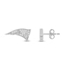 Thumbnail Image 3 of True Fans New England Patriots 1/15 ct tw Diamond Logo Stud Earrings Sterling Silver