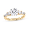 Thumbnail Image 1 of Now + Forever Round & Baguette-Cut Lab-Grown Diamond Engagement Ring 1-1/2 ct tw 14K Yellow Gold