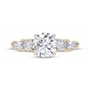 Thumbnail Image 3 of Now + Forever Round & Baguette-Cut Lab-Grown Diamond Engagement Ring 1-1/2 ct tw 14K Yellow Gold