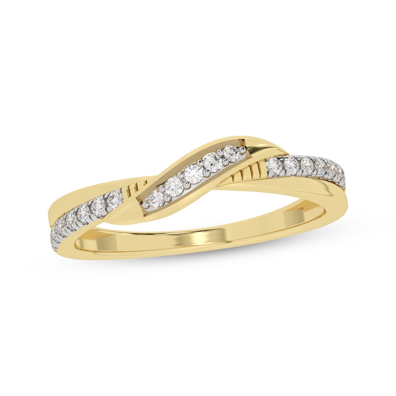 Main Image 1 of Now + Forever Diamond Swirl Anniversary Ring 1/4 ct tw 10K Yellow Gold