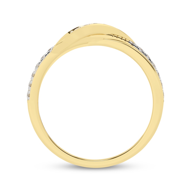 Main Image 3 of Now + Forever Diamond Swirl Anniversary Ring 1/4 ct tw 10K Yellow Gold