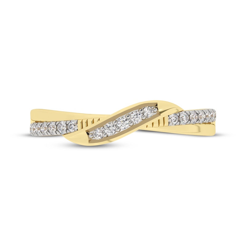 Main Image 4 of Now + Forever Diamond Swirl Anniversary Ring 1/4 ct tw 10K Yellow Gold