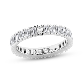 Now + Forever Emerald-Cut Lab-Grown Diamond Eternity Ring 2 ct tw 14K White Gold