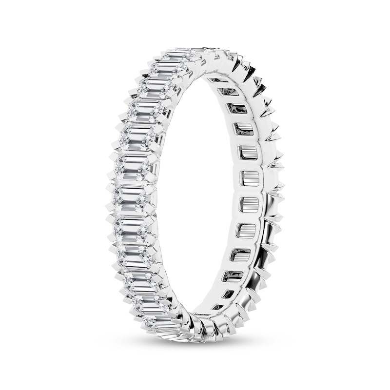Main Image 2 of Now + Forever Emerald-Cut Lab-Grown Diamond Eternity Ring 2 ct tw 14K White Gold