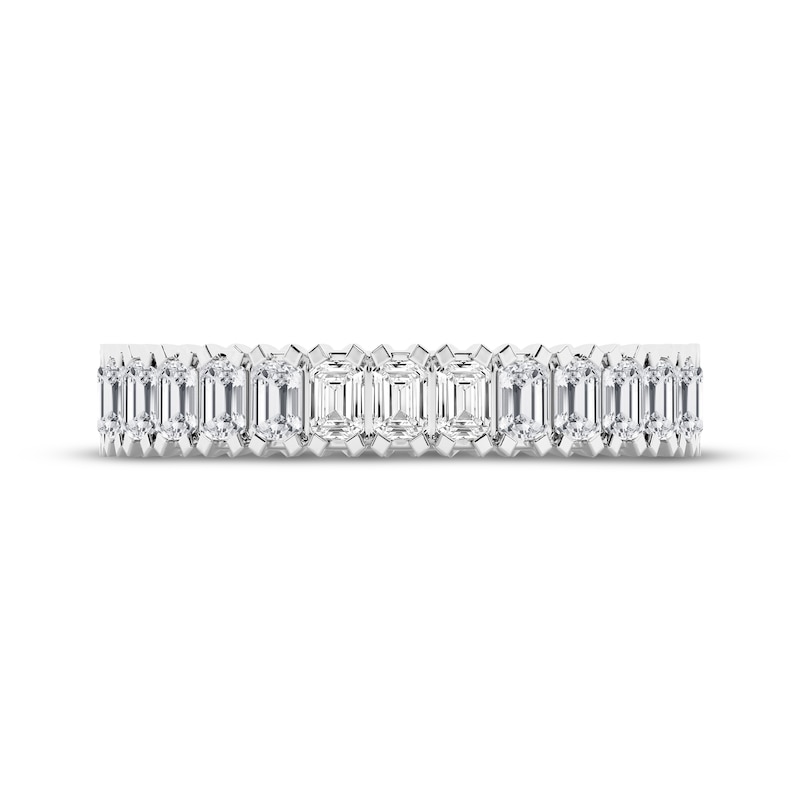 Main Image 4 of Now + Forever Emerald-Cut Lab-Grown Diamond Eternity Ring 2 ct tw 14K White Gold