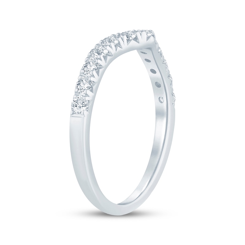Main Image 2 of Lab-Grown Diamond Chevron Anniversary Ring 1/2 ct tw 14K White Gold