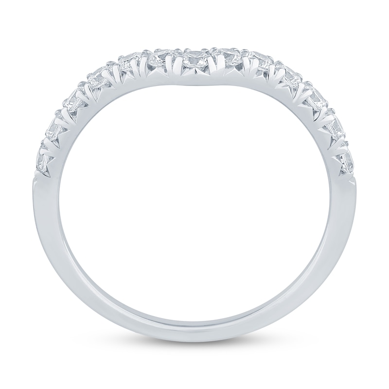 Main Image 3 of Lab-Grown Diamond Chevron Anniversary Ring 1/2 ct tw 14K White Gold