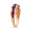 Thumbnail Image 2 of Le Vian Ruby Waterfall Ring 3/8 ct tw Diamonds 14K Strawberry Gold