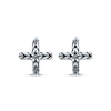 Thumbnail Image 2 of Men's Patterned Cross Hoop Earrings Stainless Steel