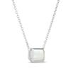 Thumbnail Image 2 of STUDIO BY KAY Emerald-Cut Mother-of-Pearl Necklace Sterling Silver 18"