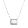 Thumbnail Image 3 of STUDIO BY KAY Emerald-Cut Mother-of-Pearl Necklace Sterling Silver 18"