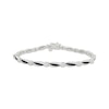 Thumbnail Image 1 of Black & White Diamond Bracelet 1/2 ct tw Sterling Silver 7"
