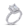 Thumbnail Image 2 of KAY Signature Collection Emerald-Cut Lab-Grown Diamond Halo Engagement Ring 3-3/4 ct tw 14K White Gold