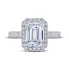 Thumbnail Image 3 of KAY Signature Collection Emerald-Cut Lab-Grown Diamond Halo Engagement Ring 3-3/4 ct tw 14K White Gold