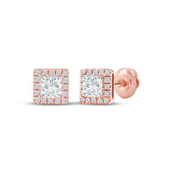 KAY Lab-Grown Diamonds Princess-Cut Stud Earrings 1/2 ct tw 14K Rose Gold (F/SI2)