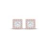 Thumbnail Image 2 of KAY Lab-Grown Diamonds Princess-Cut Stud Earrings 1/2 ct tw 14K Rose Gold (F/SI2)