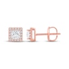 Thumbnail Image 3 of KAY Lab-Grown Diamonds Princess-Cut Stud Earrings 1/2 ct tw 14K Rose Gold (F/SI2)