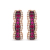 Thumbnail Image 2 of Le Vian Waterfall Ruby Hoop Earrings 3/8 ct tw Diamonds 14K Strawberry Gold