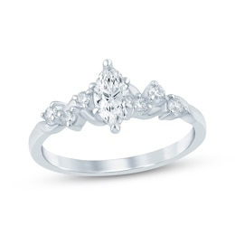 Now + Forever Marquise-Cut Diamond Engagement Ring 1/2 ct tw 14K White Gold