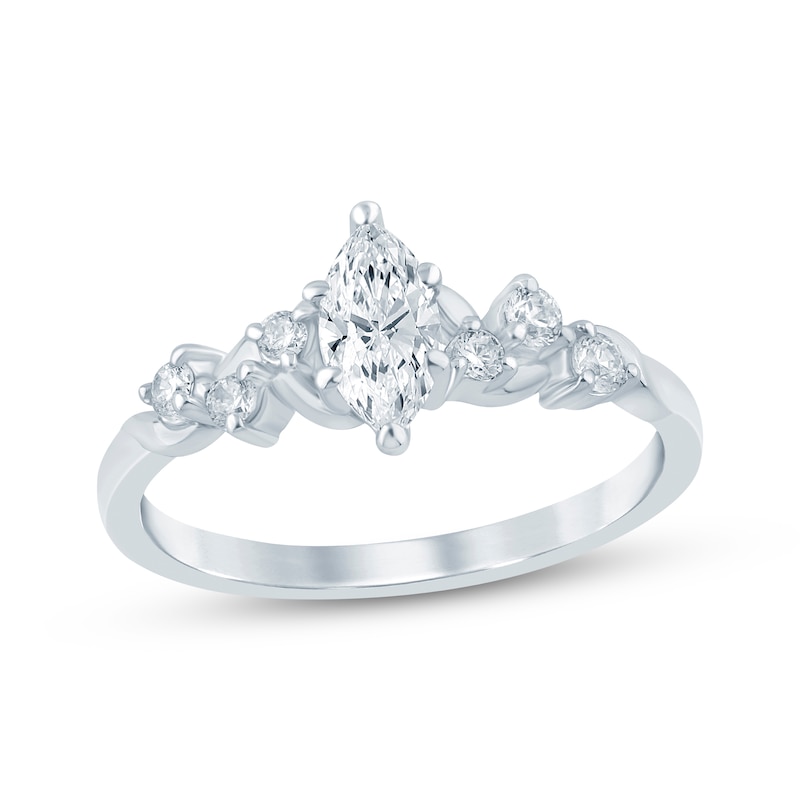 Main Image 1 of Now + Forever Marquise-Cut Diamond Engagement Ring 1/2 ct tw 14K White Gold
