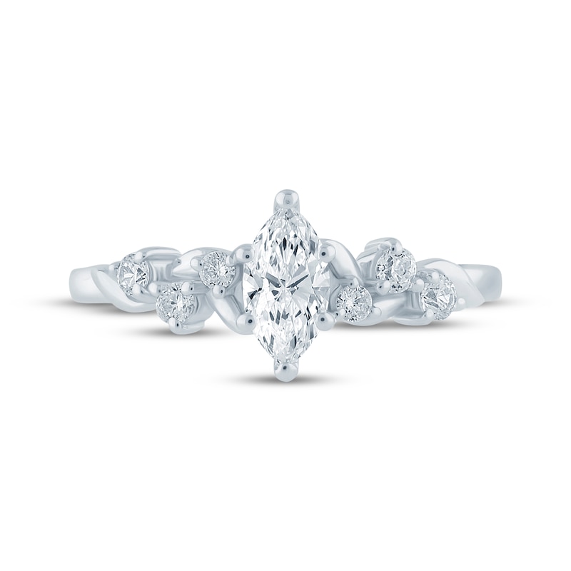 Main Image 3 of Now + Forever Marquise-Cut Diamond Engagement Ring 1/2 ct tw 14K White Gold