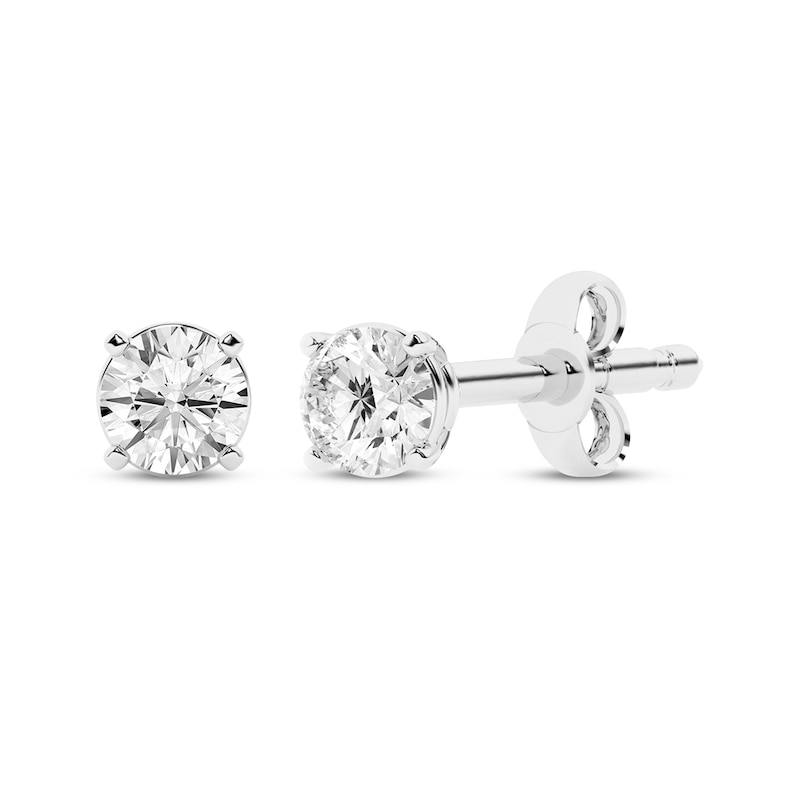 Main Image 1 of KAY Lab-Grown Diamonds Round-Cut Solitaire Stud Earrings 1/3 ct tw 10K White Gold (I/SI2)