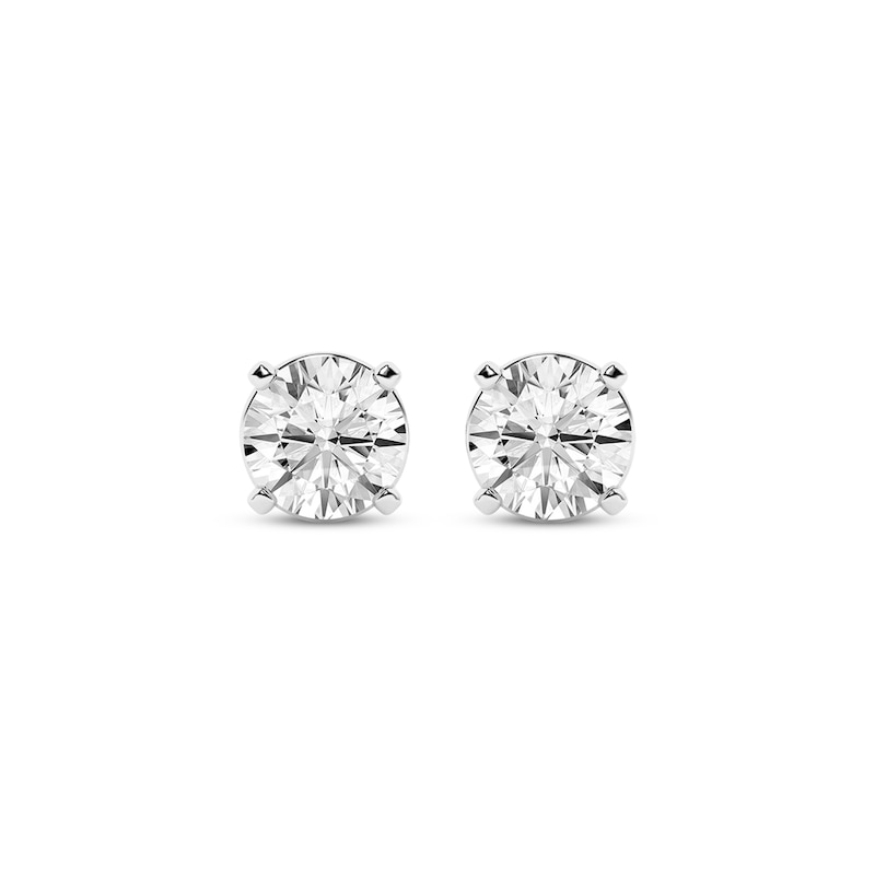 Main Image 2 of KAY Lab-Grown Diamonds Round-Cut Solitaire Stud Earrings 1/3 ct tw 10K White Gold (I/SI2)