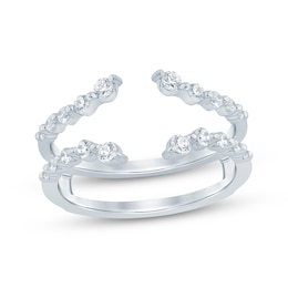 Now + Forever Diamond Curved Enhancer Ring 3/8 ct tw 14K White Gold