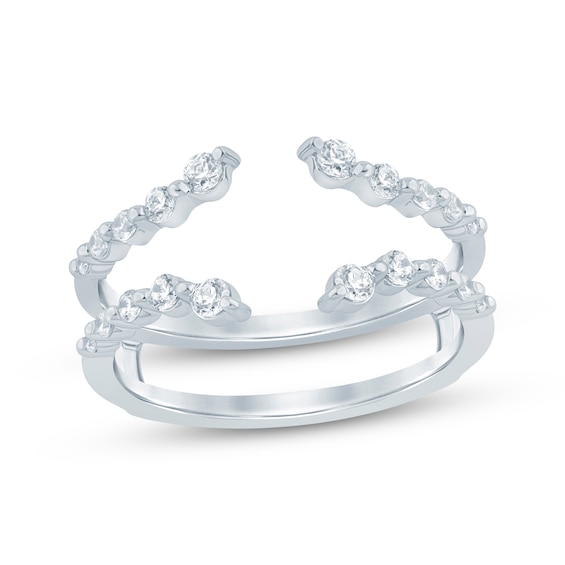 Now + Forever Diamond Curved Enhancer Ring 3/8 ct tw 14K White Gold