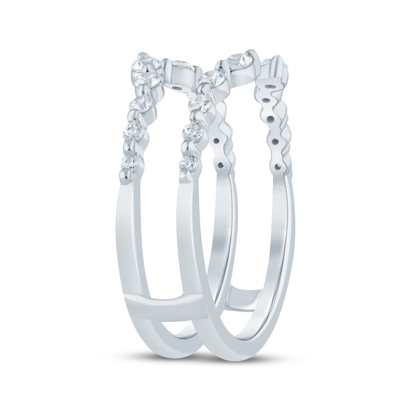 Main Image 2 of Now + Forever Diamond Curved Enhancer Ring 3/8 ct tw 14K White Gold