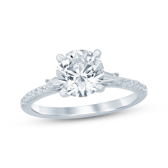 Now + Forever Lab-Grown Diamonds Round-Cut Engagement Ring 1-3/4 ct tw 14K White Gold