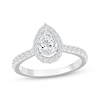 Thumbnail Image 1 of Now + Forever Pear-Shaped Diamond Halo Engagement Ring 1 ct tw 14K White Gold