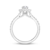 Thumbnail Image 4 of Now + Forever Pear-Shaped Diamond Halo Engagement Ring 1 ct tw 14K White Gold