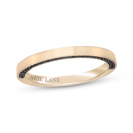 Neil Lane Black Diamond Wedding Band 1/5 ct tw 14K Yellow Gold