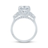 Thumbnail Image 3 of Monique Lhuillier Bliss Round-Cut Lab-Grown Diamond Three-Stone Engagement Ring 3-7/8 ct tw 18K White Gold