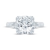 Thumbnail Image 4 of Monique Lhuillier Bliss Round-Cut Lab-Grown Diamond Three-Stone Engagement Ring 3-7/8 ct tw 18K White Gold