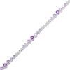 Thumbnail Image 2 of Light & Dark Amethyst Graduated Line Bracelet Sterling Silver 7.25"