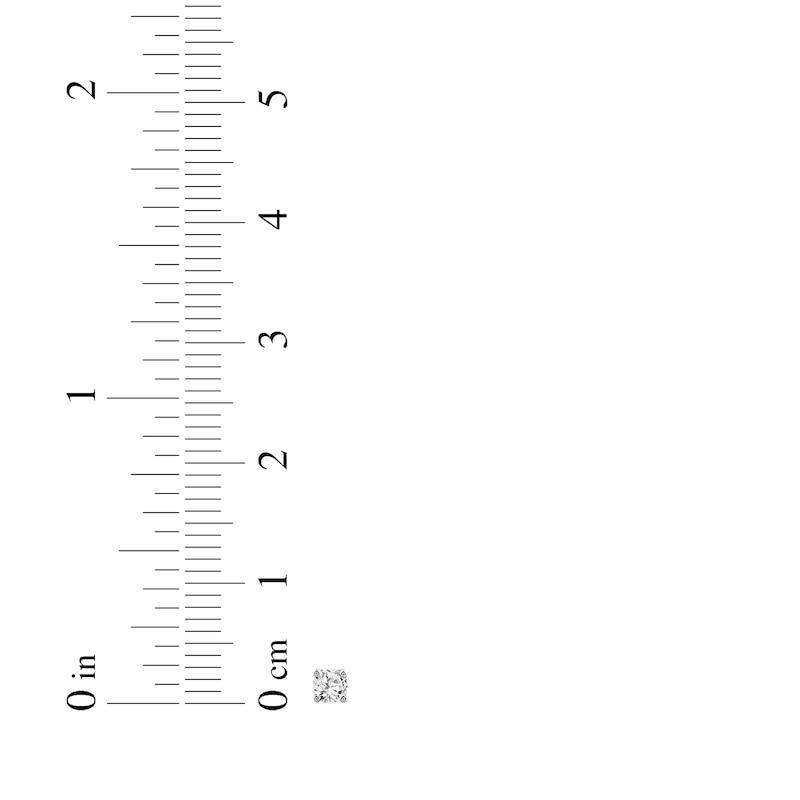 Main Image 4 of Round-Cut Diamond Solitaire Stud Earrings 1/5 ct tw 10K White Gold (I/I3)