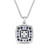 Thumbnail Image 3 of Twelve Crowns Men's Cushion-Cut Natural Sodalite & Blue Lab-Created Sapphire Necklace Sterling Silver 24"