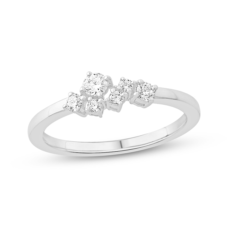 Main Image 1 of JOUJE Collection Lab-Grown Diamond Scatter Ring 1/4 ct tw Sterling Silver
