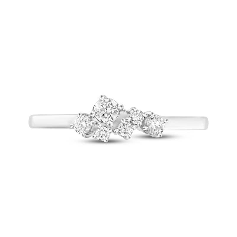 Main Image 3 of JOUJE Collection Lab-Grown Diamond Scatter Ring 1/4 ct tw Sterling Silver