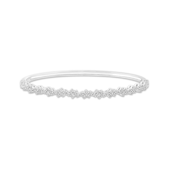 JOUJE Collection Lab-Grown Diamond Scatter Bangle Bracelet 1 ct tw Sterling Silver