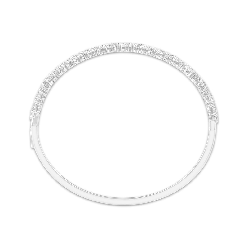 Main Image 2 of JOUJE Collection Lab-Grown Diamond Scatter Bangle Bracelet 1 ct tw Sterling Silver