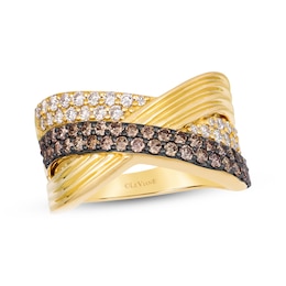 Le Vian Diamond Crossover Ring 1 ct tw 14K Honey Gold