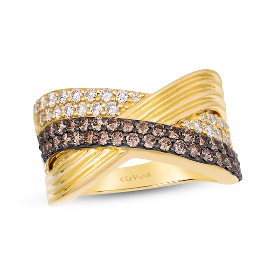 Le Vian Diamond Crossover Ring 1 ct tw 14K Honey Gold
