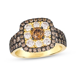 Le Vian Double Cushion Halo Ring 2 ct tw 14K Honey Gold