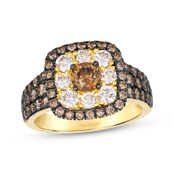Le Vian Double Cushion Halo Ring 2 ct tw 14K Honey Gold