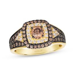 Le Vian Diamond Double Halo Ring 1 ct tw 14K Honey Gold