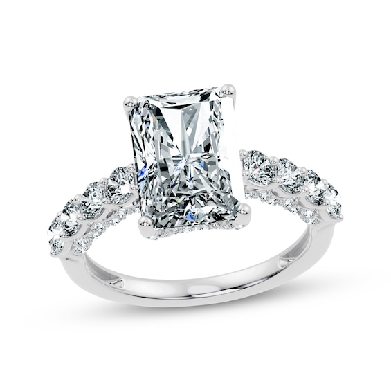 Now + Forever Lab-Grown Diamonds Certified Radiant-Cut Engagement Ring 5 ct tw 14K White Gold