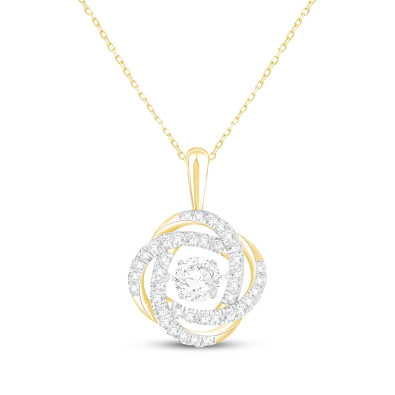 Unstoppable Love Lab-Grown Diamond Knot Necklace 2 ct tw 10K Yellow Gold 18"